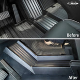 Tesla Cybertruck Accessories Lower Center Console Side Trim Covers CTmods® (Carbon Fiber Pattern ABS)